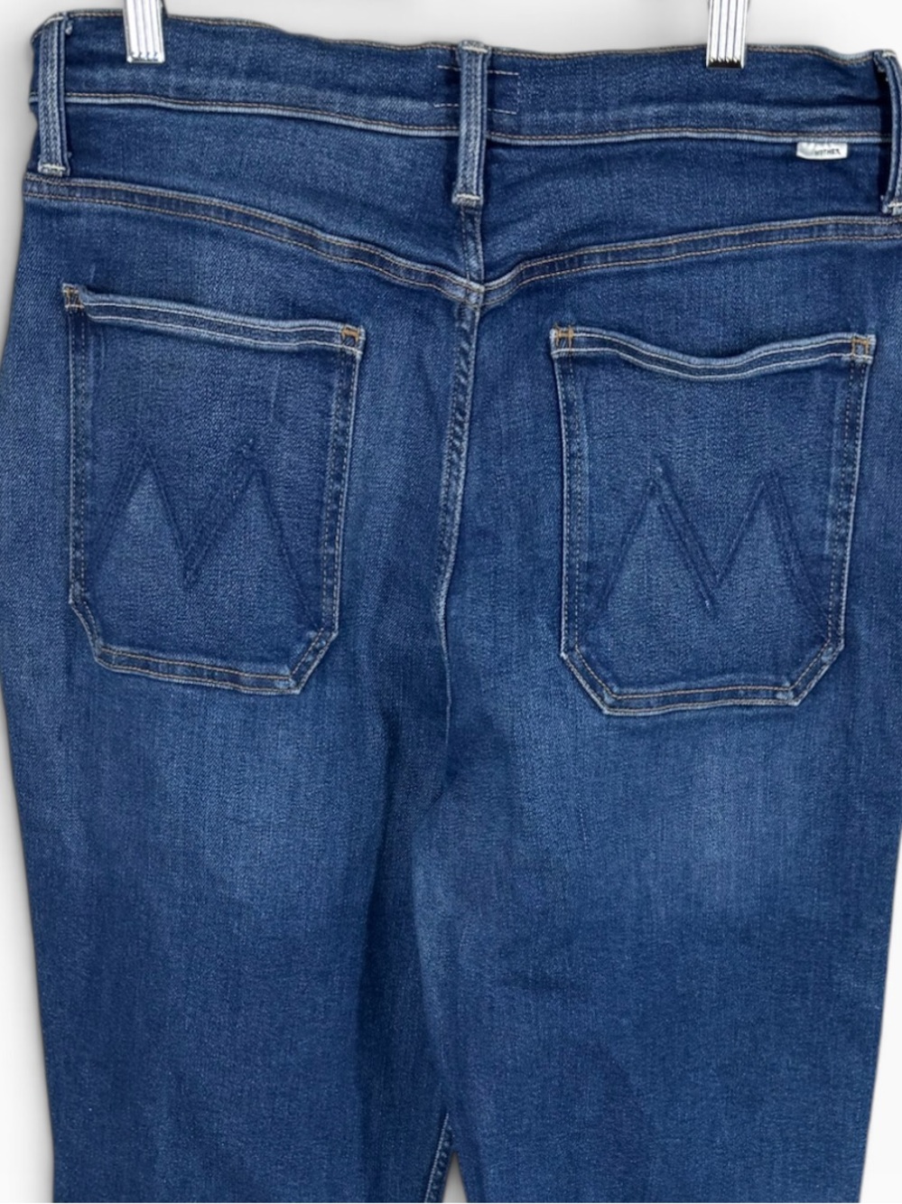 MOTHER Patch Maven Heel Wide Leg Jean 31 NWT Coastal Colors Faded Stretch Denim - Picture 11 of 16